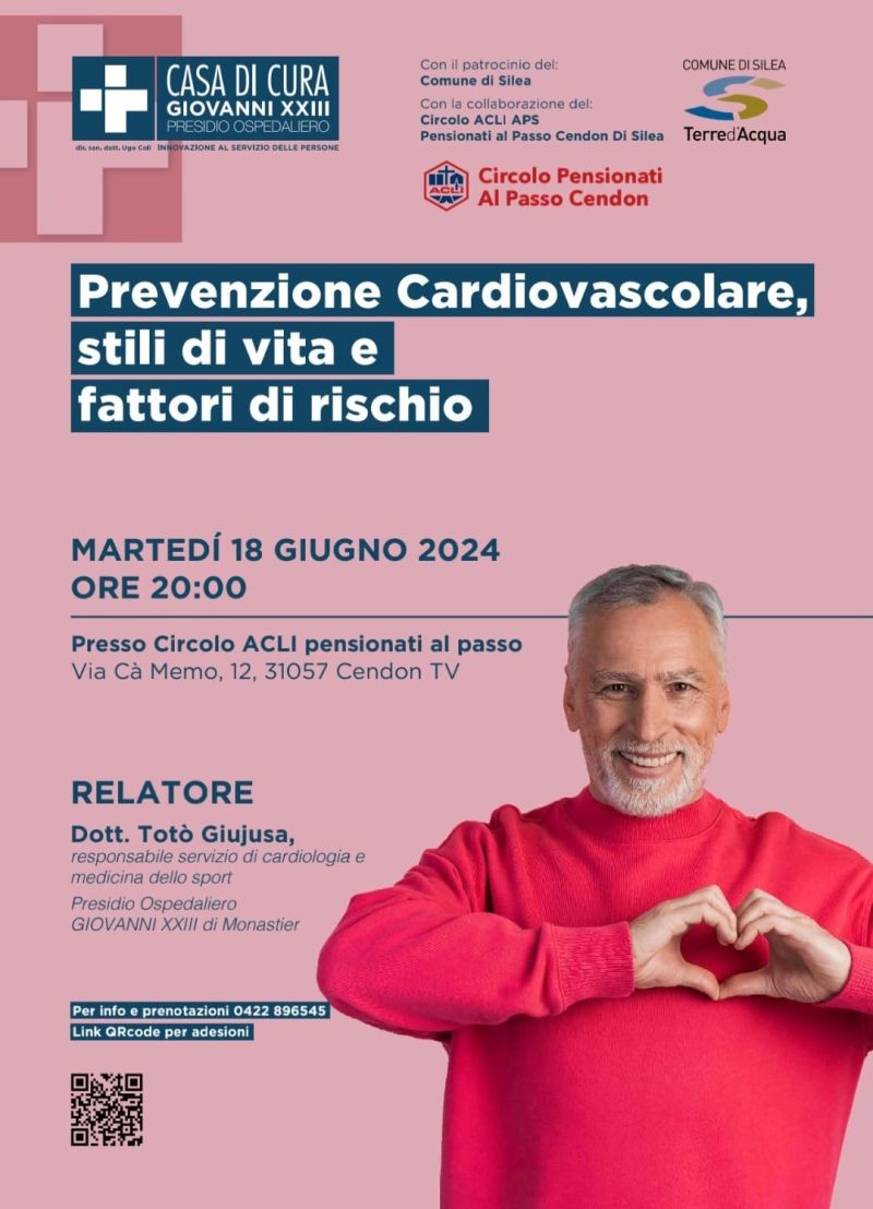 Prevenzione Cardivascolare, stili di vita e fattori di rischio - Circolo Acli Pensionati al Passo Cendon (TV)