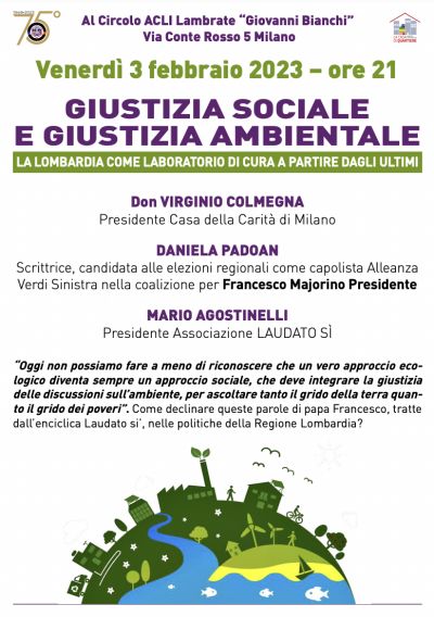 Giustizia sociale e giustizia ambientale - Circolo Acli Lambrate (MI)