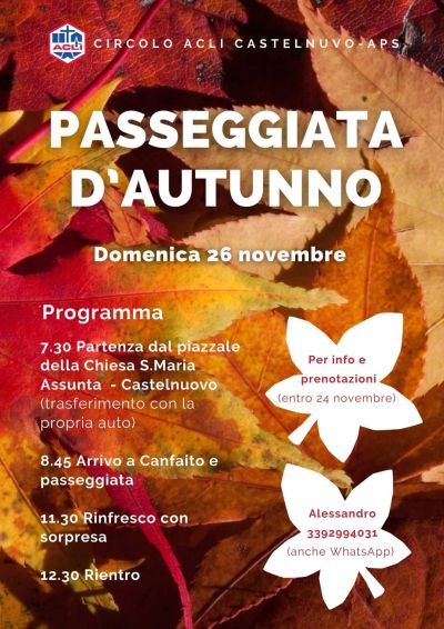 Passeggiata d&#039;autunno - Circolo Acli Castelnuovo (MC)