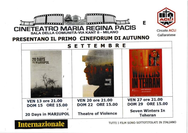 Il Primo Cineforum di Autunno - CircolO Acli Gallaratese (MI)