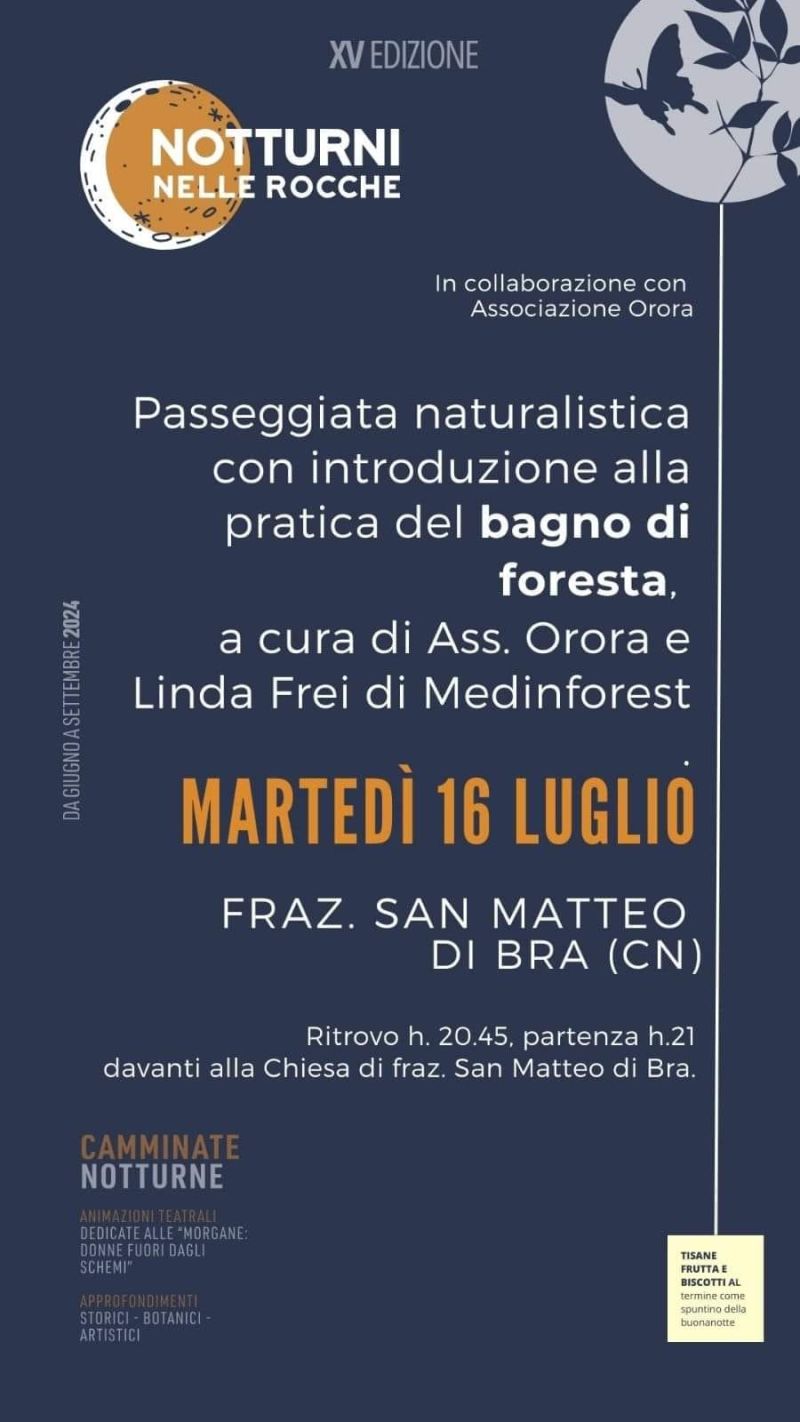 Passeggiata naturalistica con introduzione alla pratica del bagno in foresta - Circolo Acli San Matteo (CN)