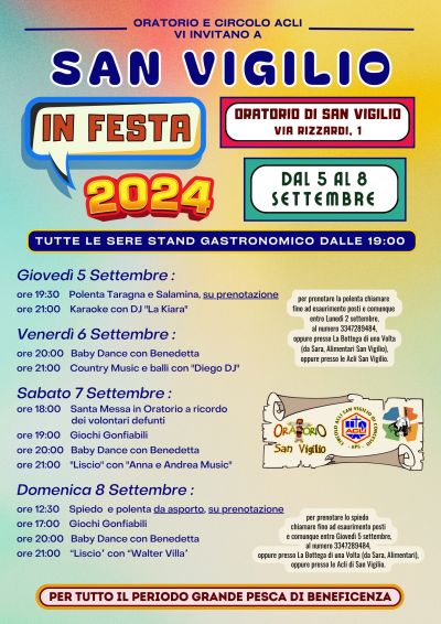 San Vigilio in festa 2024 - Circolo Acli San Vigilio (BS)