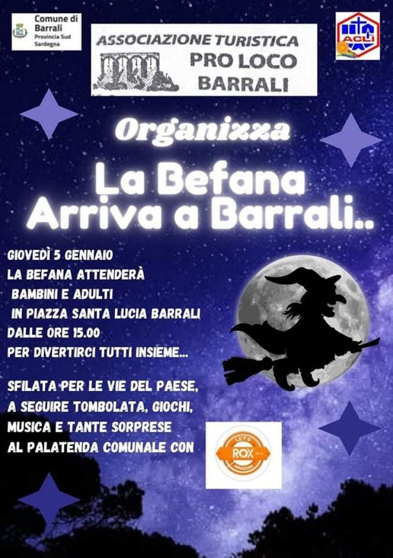 La Befana arriva a Barrali - Circolo Acli Girasole