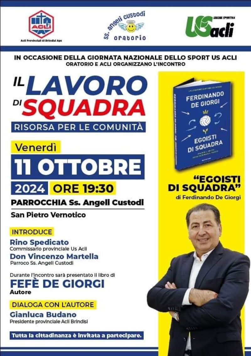 Il lavoro di squadra: Risorsa per le comunità - Acli Brindisi e US Acli Brindisi (BR)