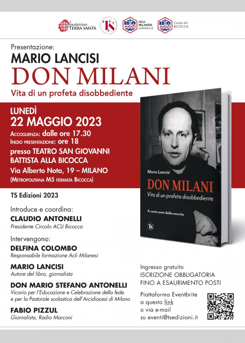 Presentazione del libro "Don Milani: Vita di un profeta disobbediente" - Acli Milano e Circolo Acli Bicocca (MI)