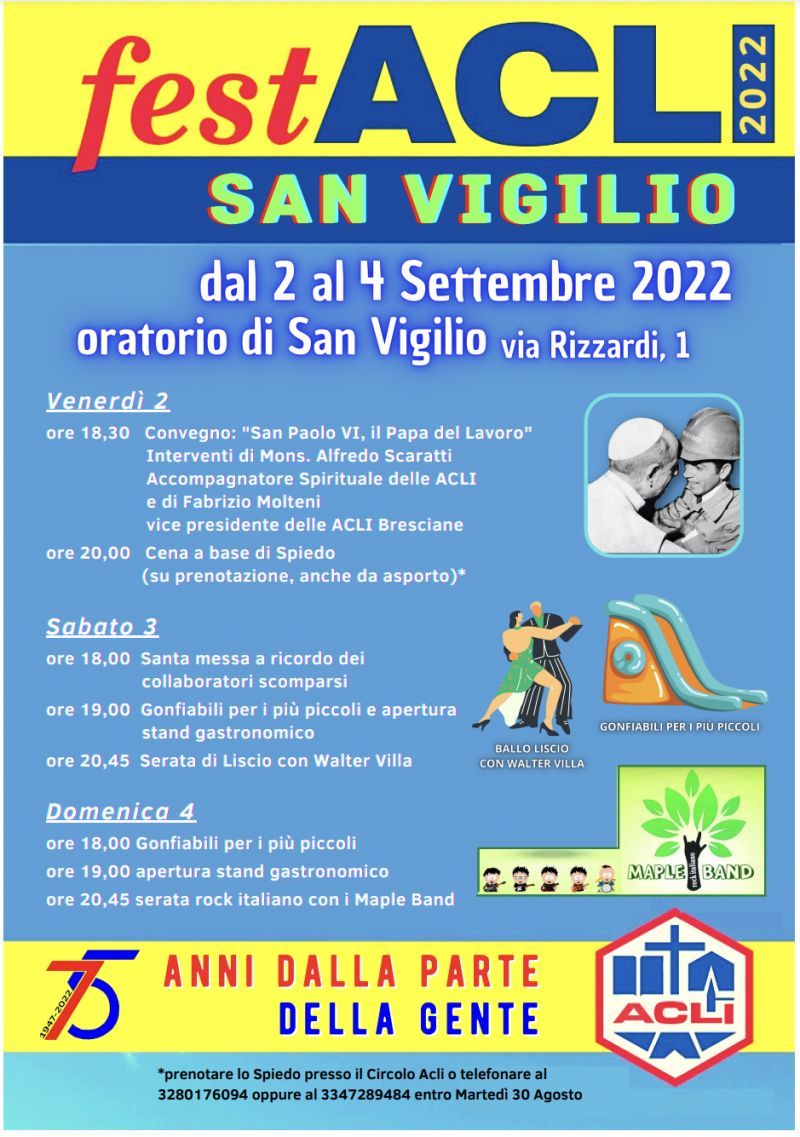 Fest'Acli: San Vigilio - Acli Concesio (BS)
