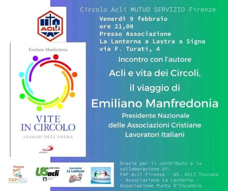 Incontro con Emiliano Manfredonia per parlare sul libro "Vite in Circolo" - Circolo Acli Lastra a Signa (FI)