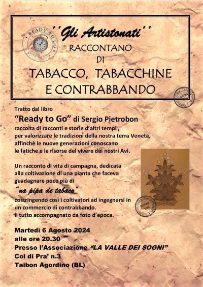 Gli Antistonati raccontano di Tabacco, Tabacchine e Contrabbando - Acli Arte e Spettacolo Padova (PD)