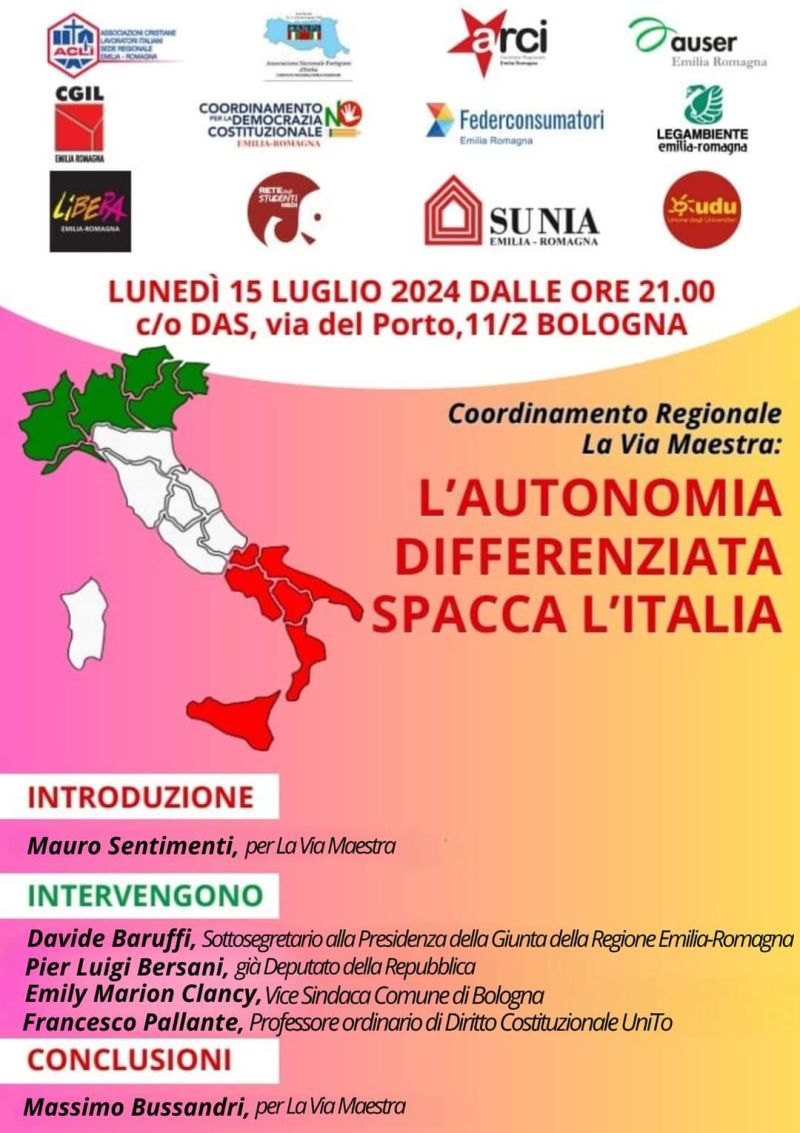 L'Autonomia Differenziata spacca l'Italia - Acli Emilia Romagna