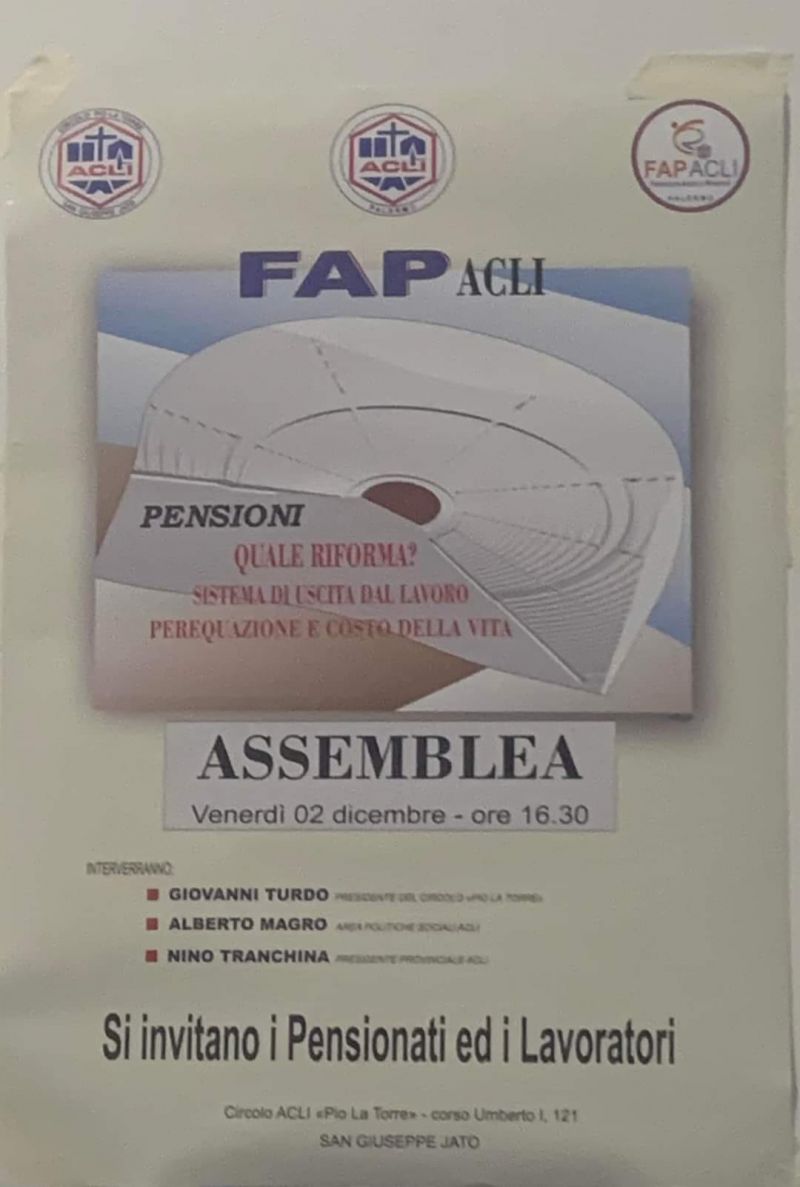 Assemblea - FAP Acli e Circolo Acli "Pio La Torre" (PA)